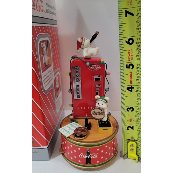 Enesco 1995 Coca Cola Coke Refreshing Pause Christmas Mini Action Musical Figuri - Picture 7 of 12
